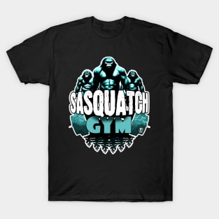 Sasquatch Gym Weight Lifting Bigfoot Bodybuilding Yeti Muscle T-Shirt